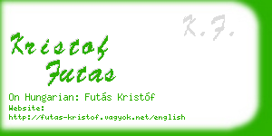 kristof futas business card