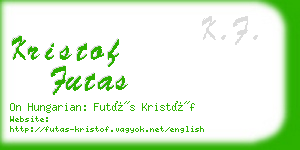 kristof futas business card